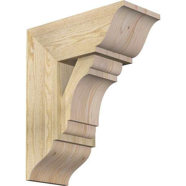 Ekena Millwork Olympic Traditional Rough Sawn Bracket w/ Offset Brace, Douglas Fir, 8"W x 18"D x 22"H BKT0806X18X22OLY01RDF - main